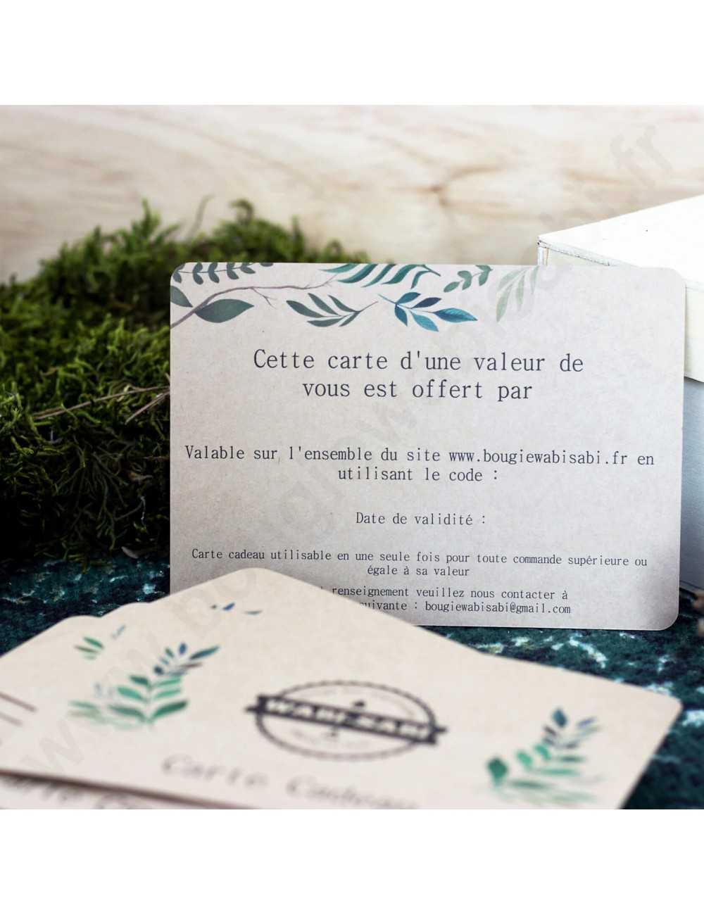 Carte Cadeau Bougie Wabi Sabi